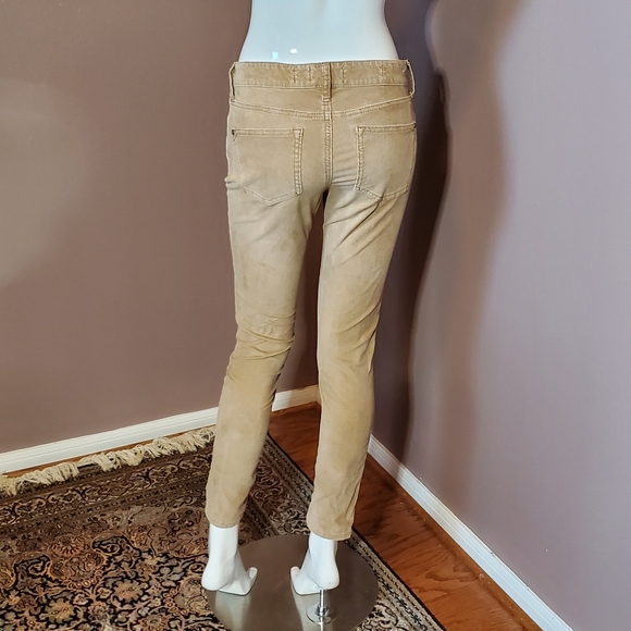 PILCRO Stet fit lowrise skinny tan pinwale cord jeans size 26 - Picture 3 of 5
